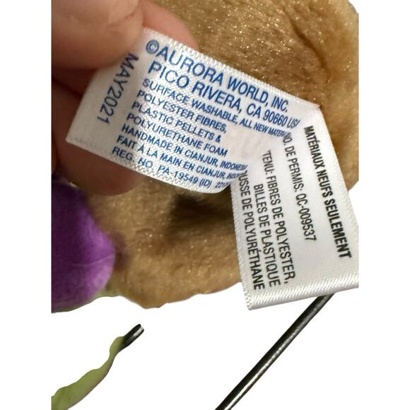 Aurora Palm Pals Plush Lot of 5 Sloth Mushroom Flower Lamb Chipmunk Stuffed Toys - Picture 4 of 4